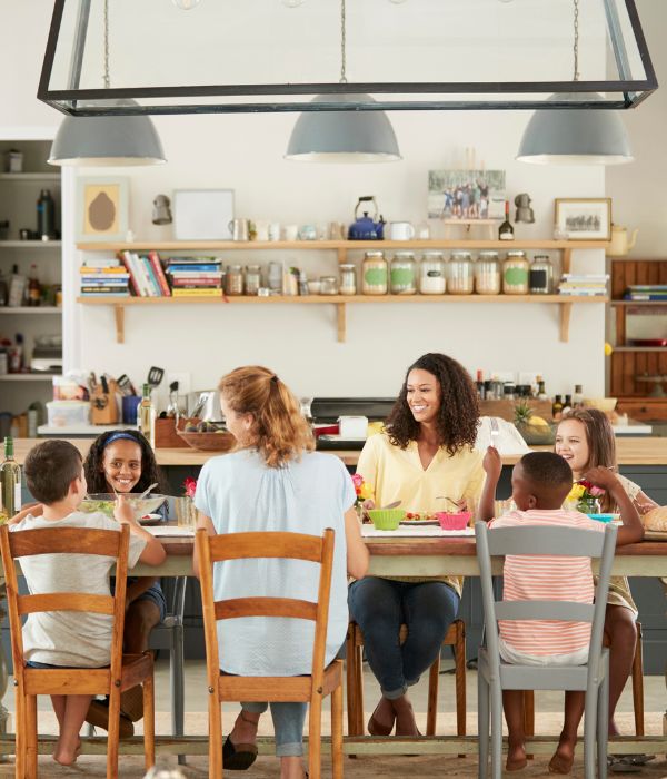 image of families eating at the dining table