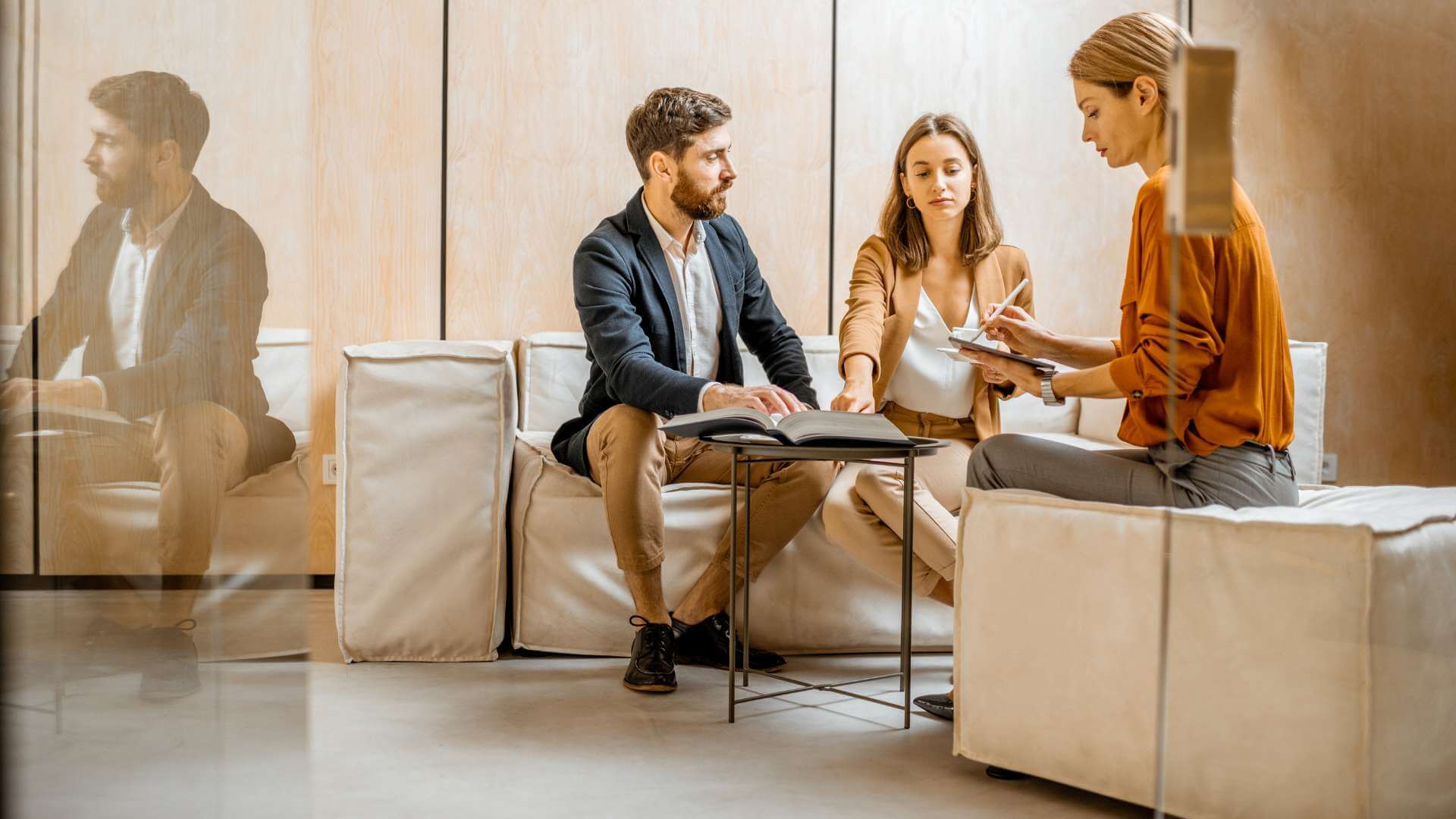 image of a young couple with sales manager